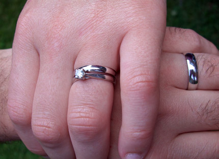 Rings on hands